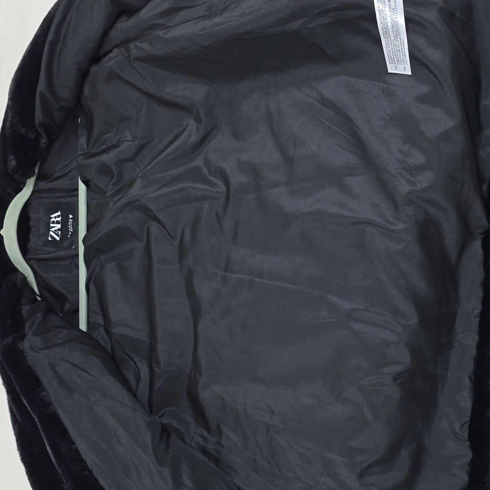 Zara Black Faux Fur Coat - Picture 16 of 16